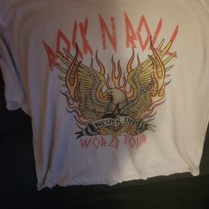 Rock and Roll T-Shirt with silver chain design (watch video).